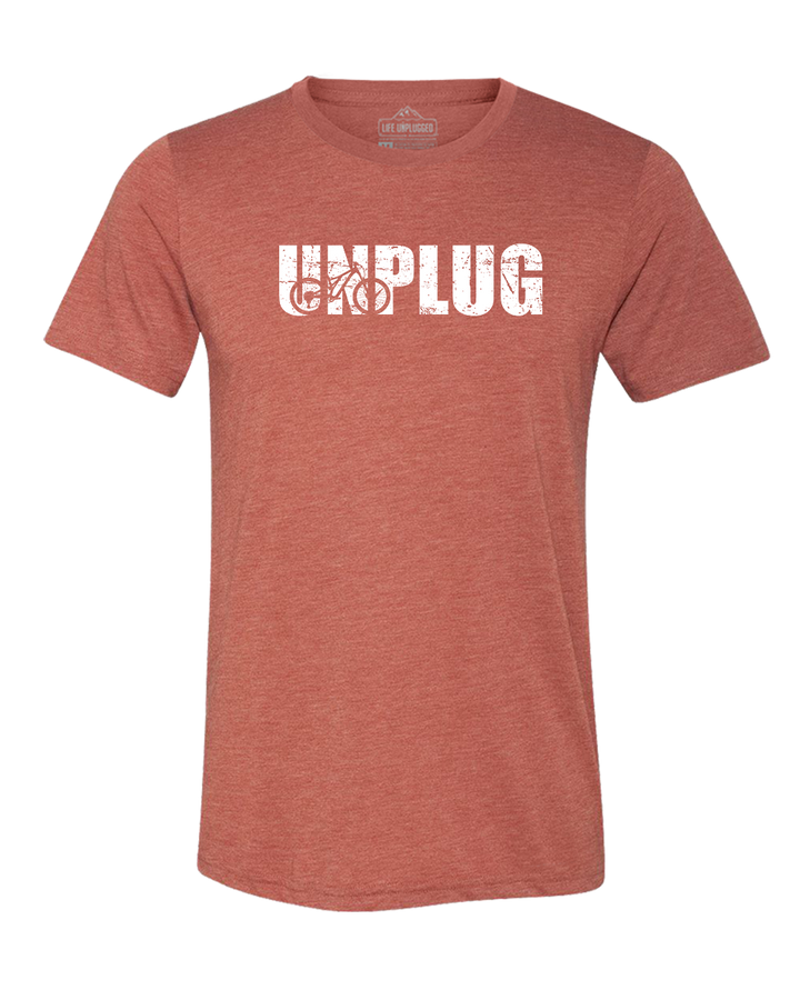 Unplug Mountain Bike Silhouette Triblend T-Shirt