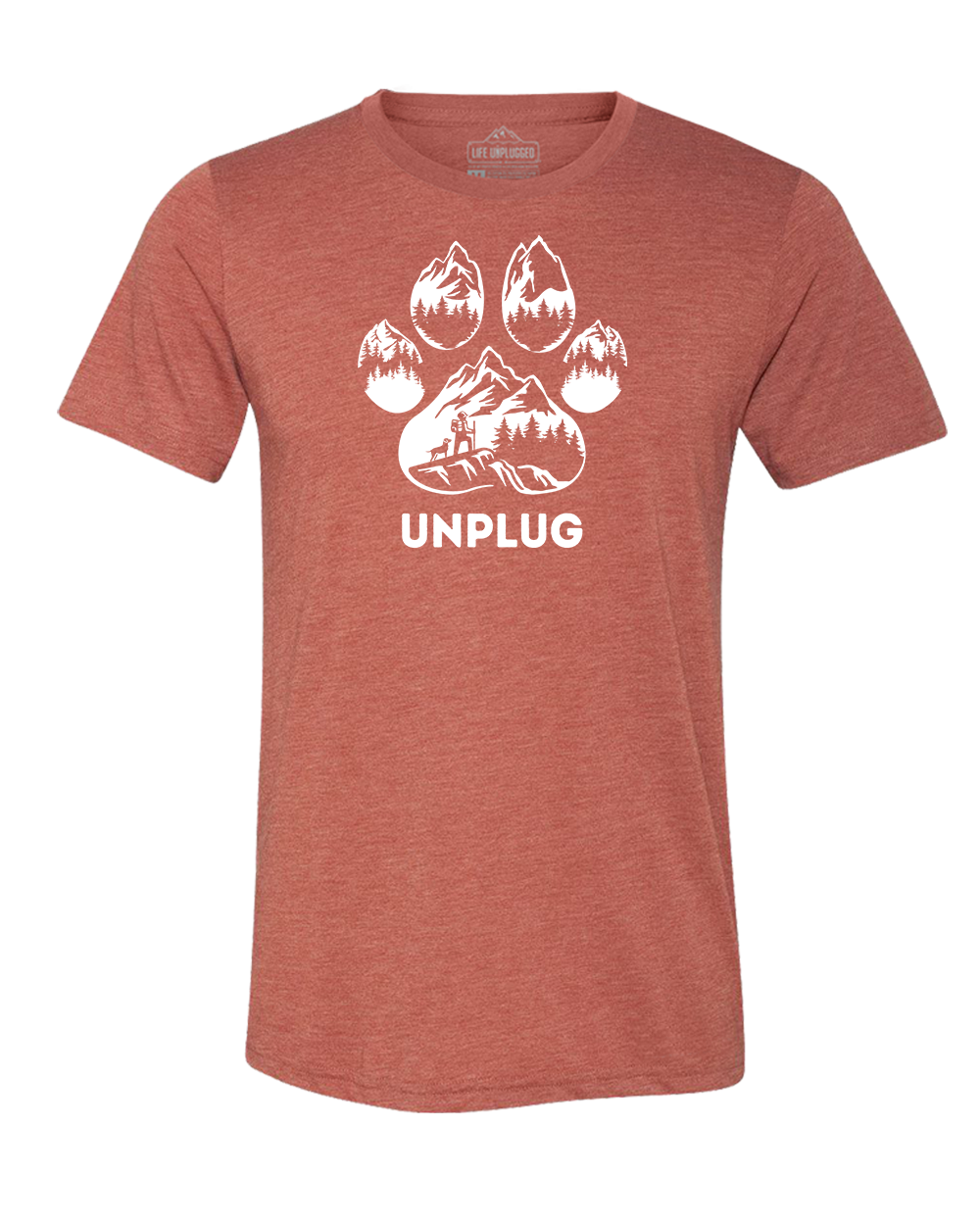 Paw Print Mountain Scene Triblend T-Shirt