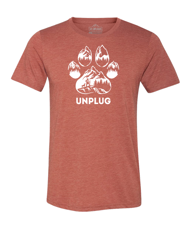 Paw Print Mountain Scene Triblend T-Shirt
