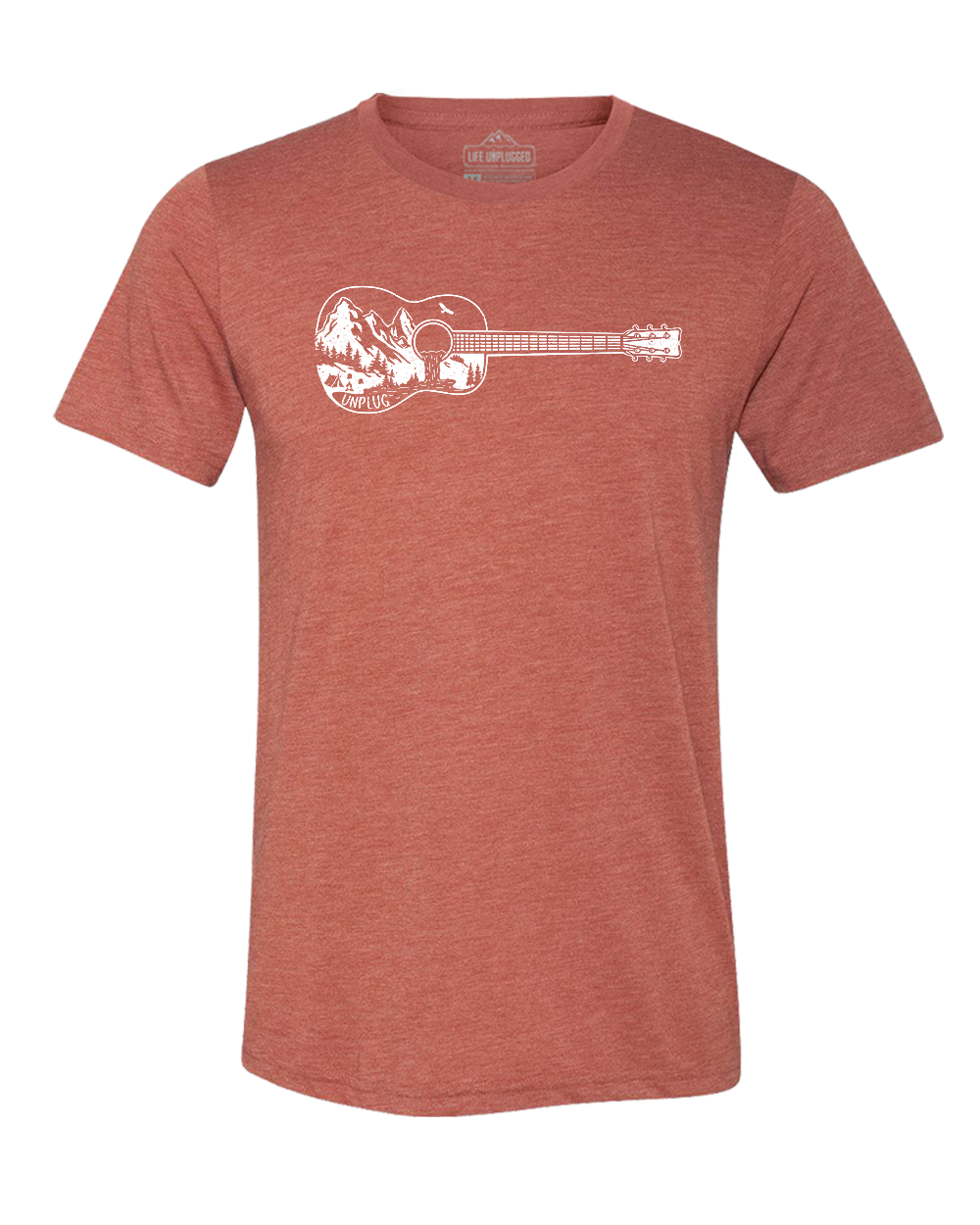 Guitar Mountain Scene Triblend T-Shirt