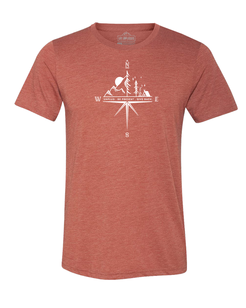 Compass Mountain Scene Triblend T-Shirt