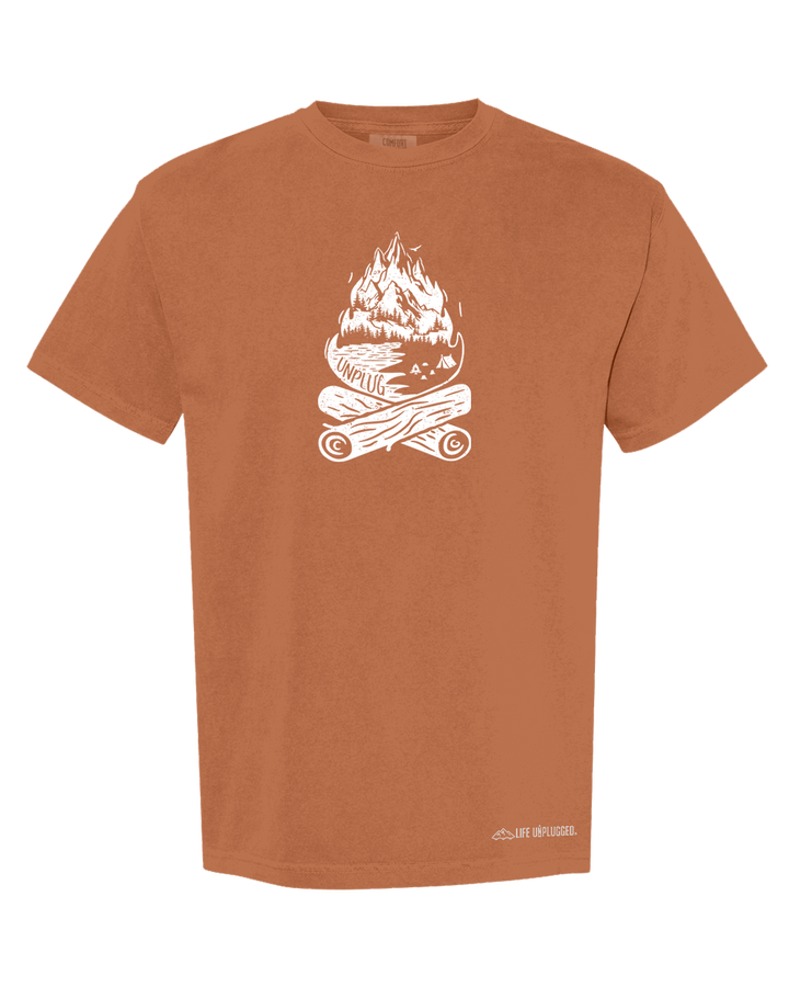 CAMPFIRE MOUNTAIN SCENE Cotton T-Shirt powered by Comfort Colors®