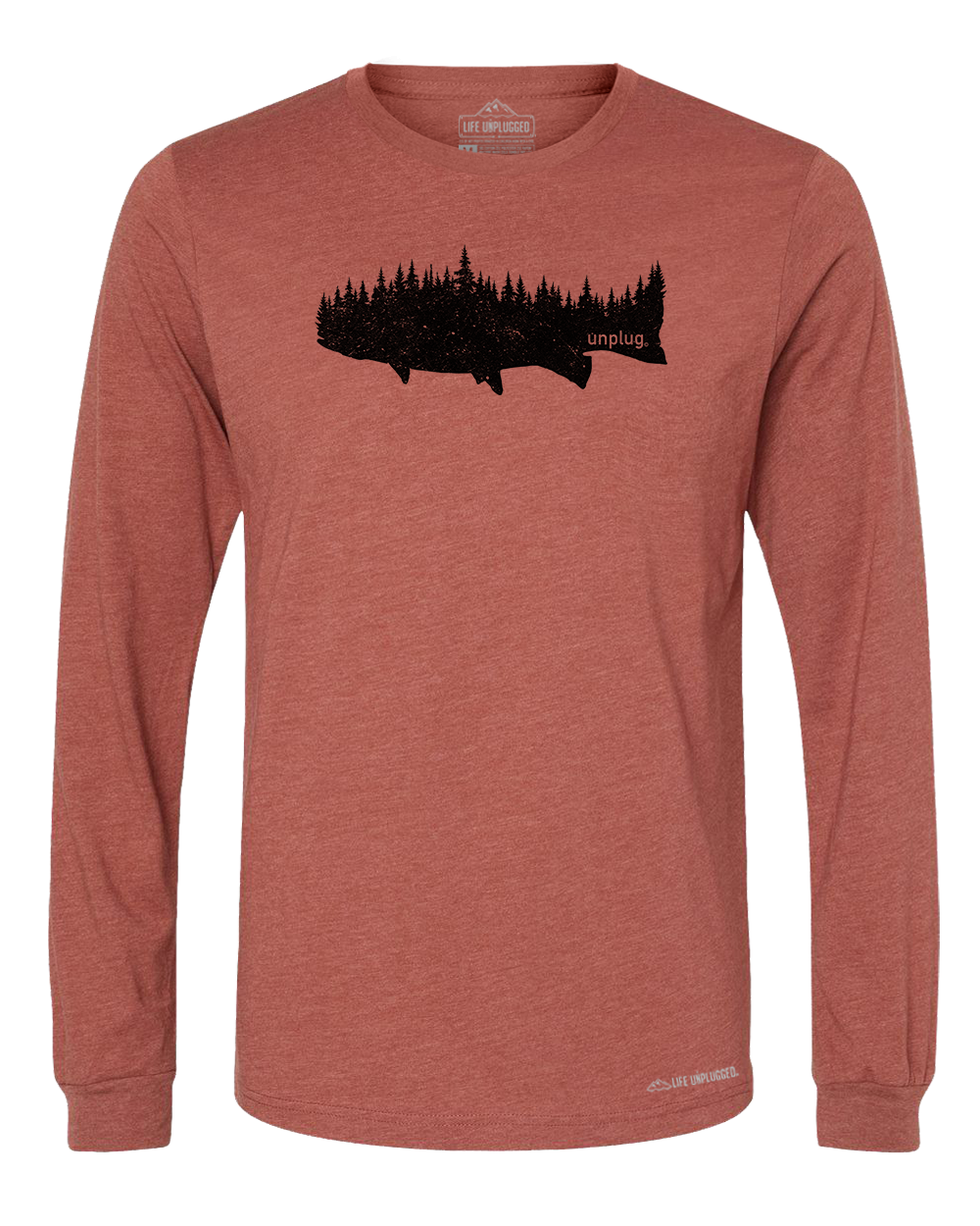 Trout In The Trees Premium Polyblend Long Sleeve T-Shirt - Life Unplugged