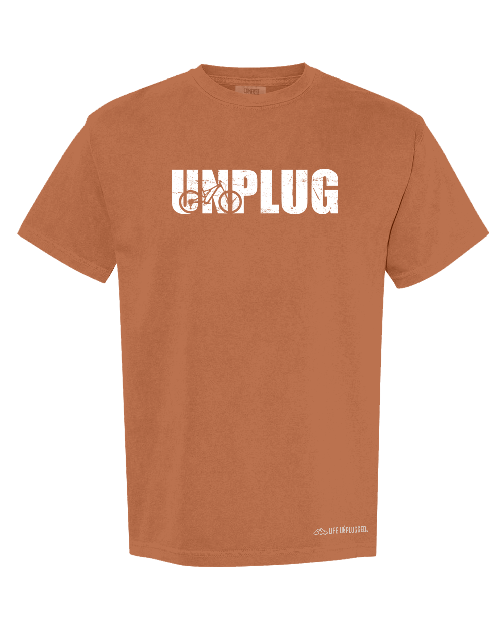UNPLUG MOUNTAIN BIKE SILHOUETTE Cotton T-Shirt powered by Comfort Colors®