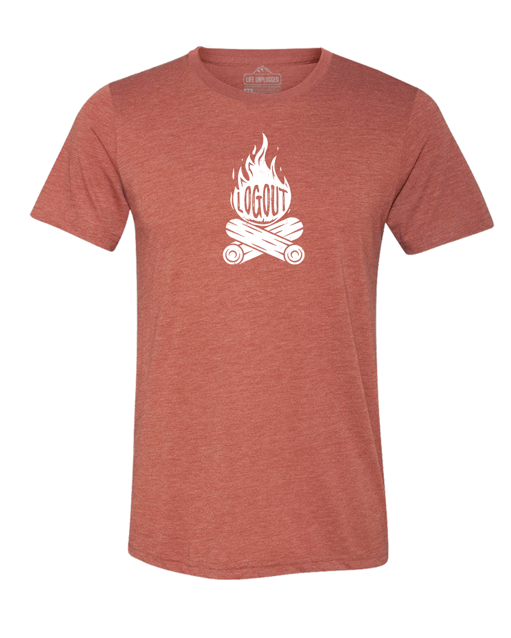 LOG OUT CAMPFIRE Triblend T-Shirt XL - CLAY BLOWOUT