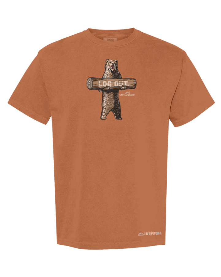 LOG OUT BEAR Cotton T-Shirt powered by Comfort Colors®