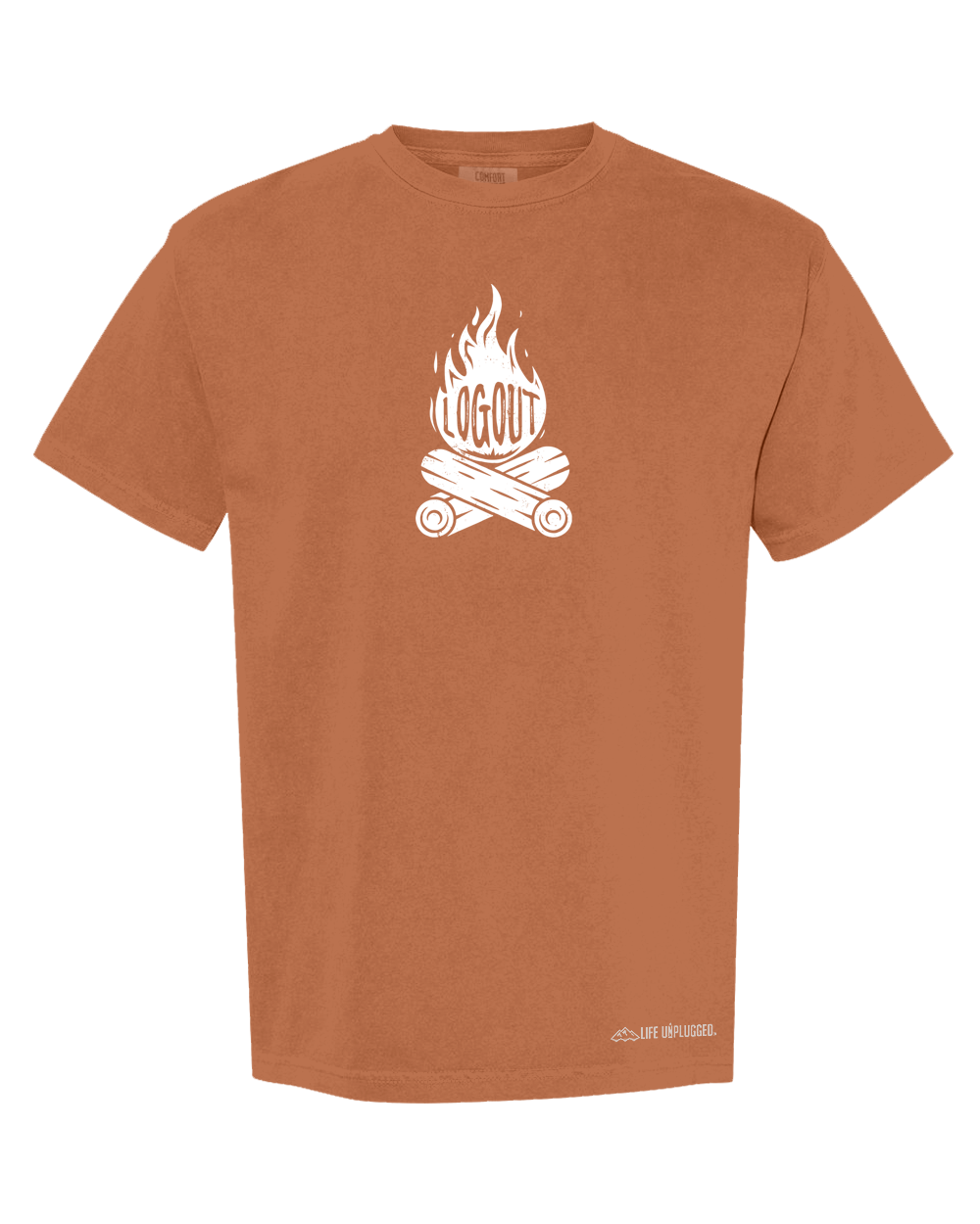 LOG OUT CAMPFIRE Cotton T-Shirt powered by Comfort Colors®