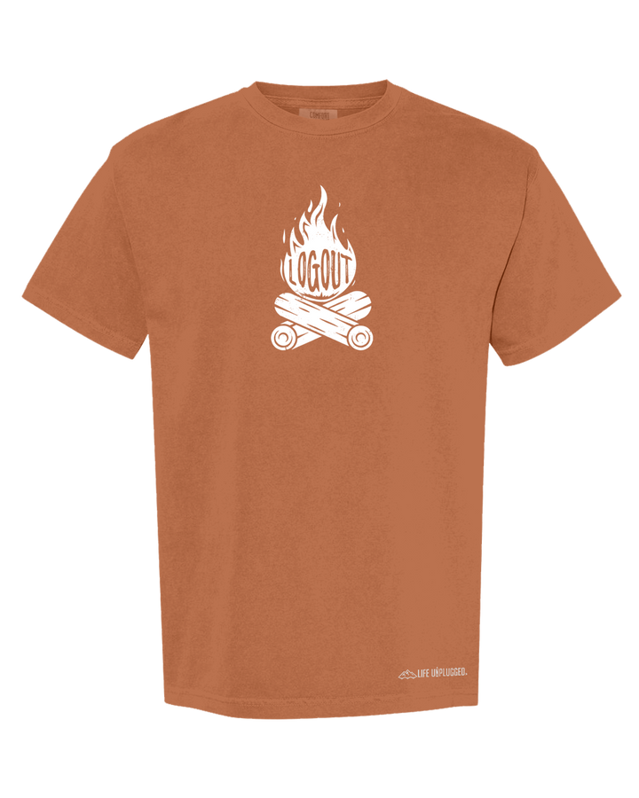 LOG OUT CAMPFIRE Cotton T-Shirt powered by Comfort Colors®