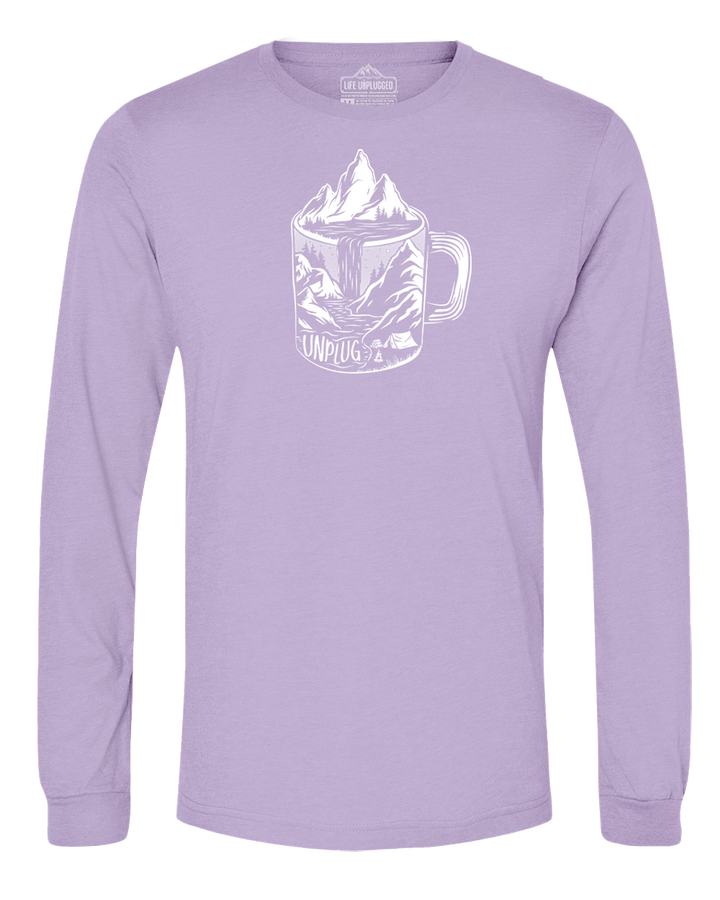 Coffee Mountain Scene Long Sleeve T-Shirt