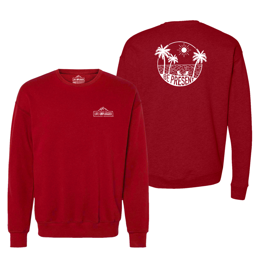 Be Present Beach Midweight Super Soft Crewneck Sweatshirt