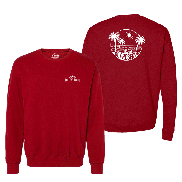 Be Present Beach Midweight Super Soft Crewneck Sweatshirt