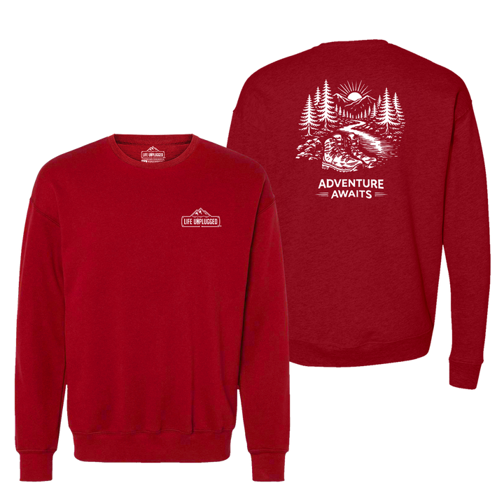 ADVENTURE AWAITS Midweight Super Soft Crewneck