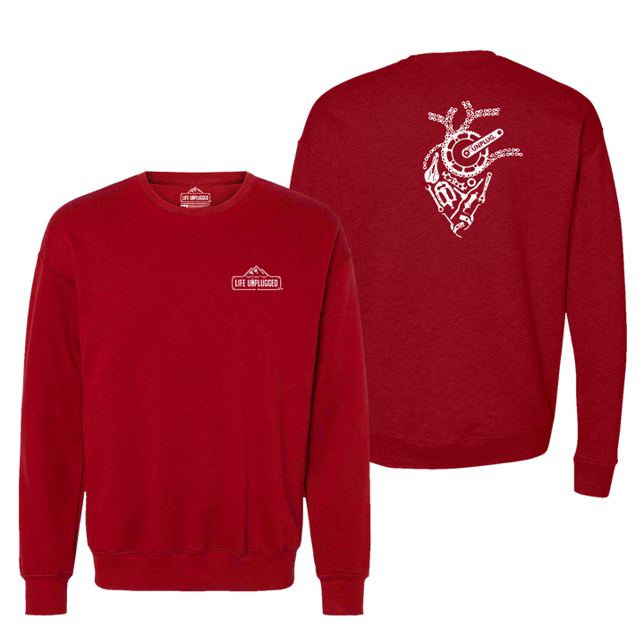 Anatomical Heart (Bicycle Parts) Midweight Super Soft Crewneck Sweatshirt
