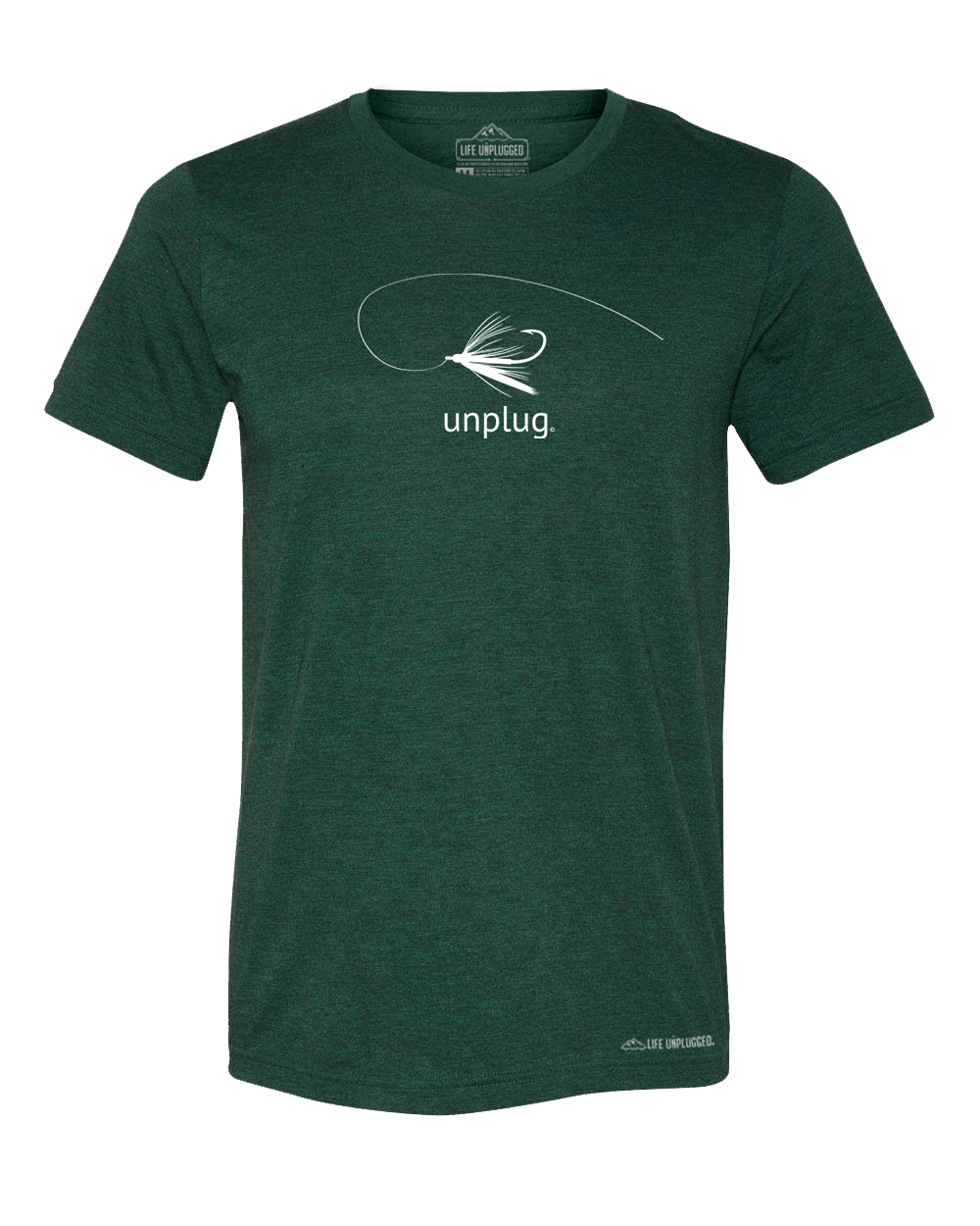 Fly Fishing Premium Triblend T-Shirt, M / Dark Forest | Life Unplugged