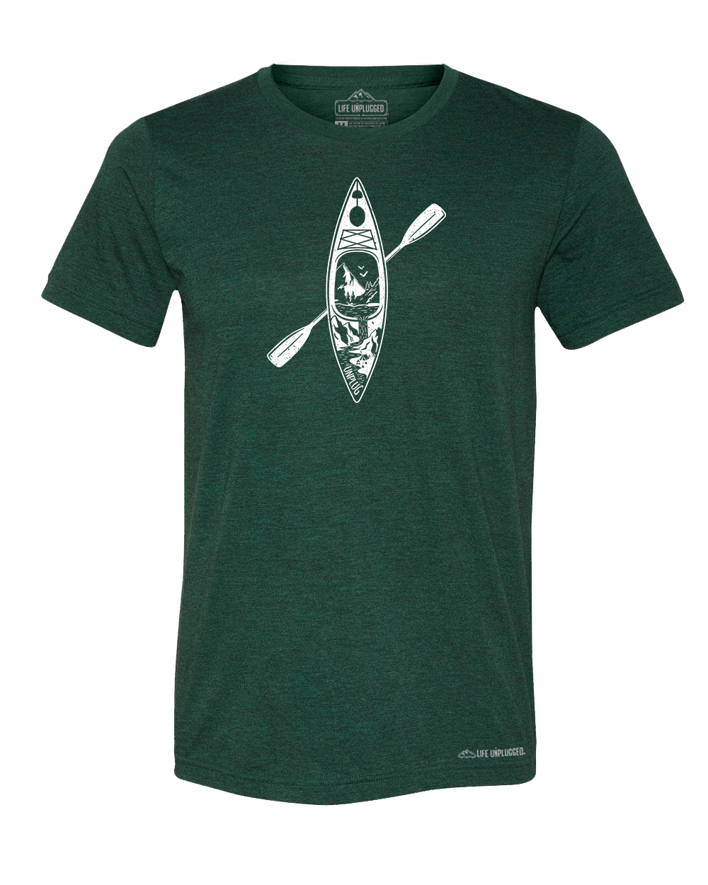 Kayak Mountain Scene Premium Triblend T-Shirt