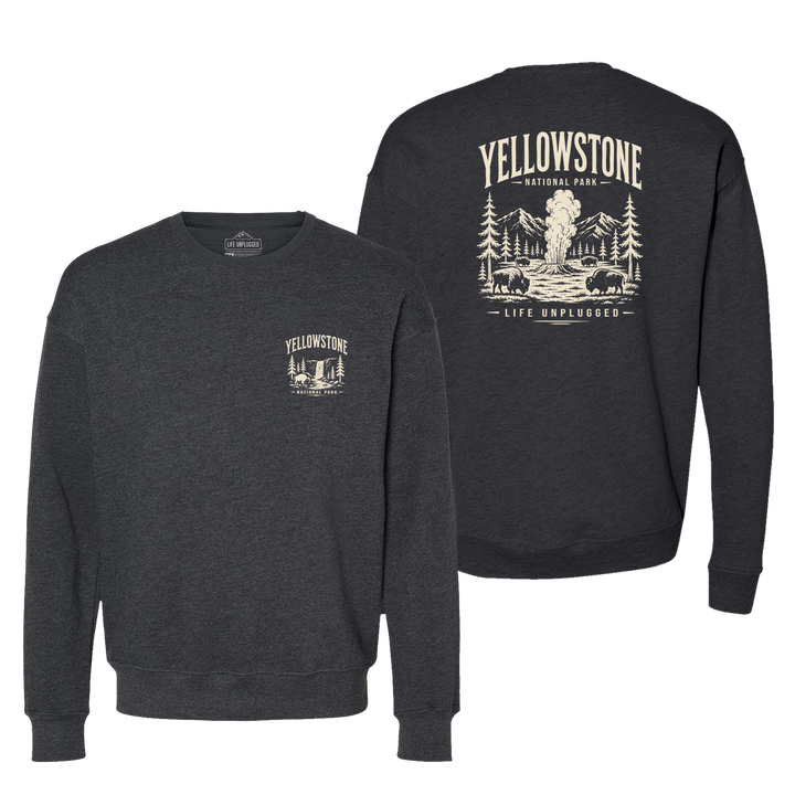 YELLOWSTONE NATIONAL PARK Midweight Super Soft Crewneck