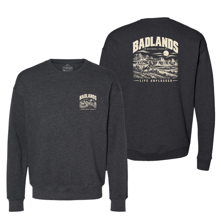 BADLANDS NATIONAL PARK Midweight Super Soft Crewneck