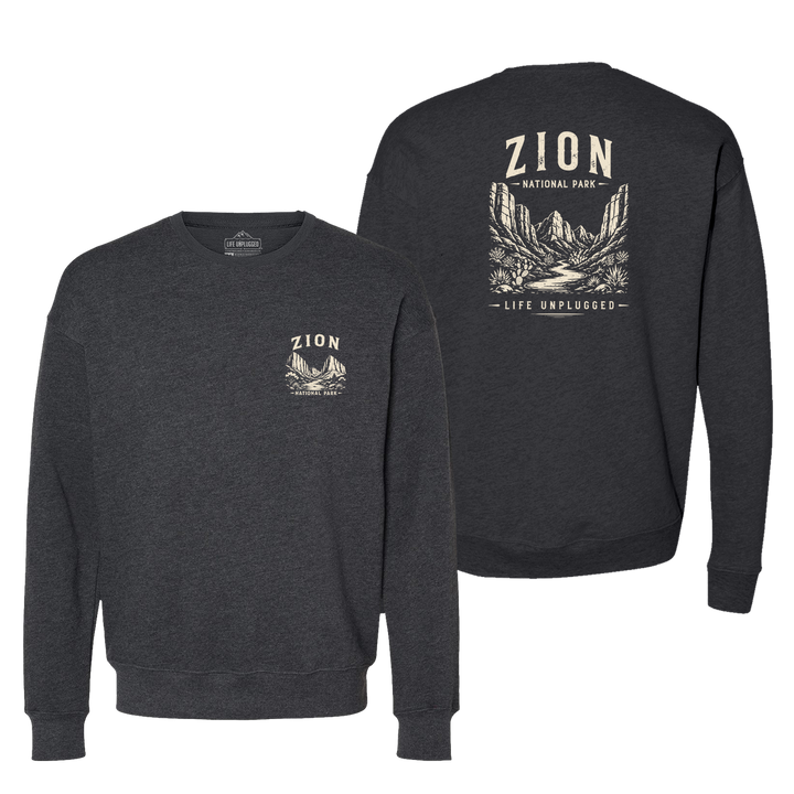 ZION NATIONAL PARK Midweight Super Soft Crewneck
