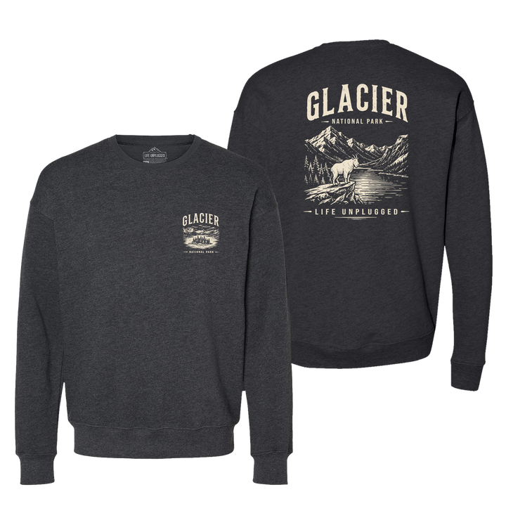 GLACIER NATIONAL PARK Midweight Super Soft Crewneck