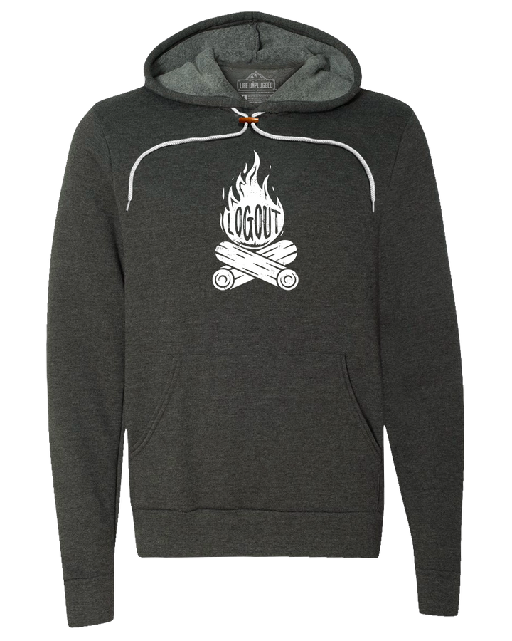 Log Out Campfire Premium Super Soft Hooded Sweatshirt