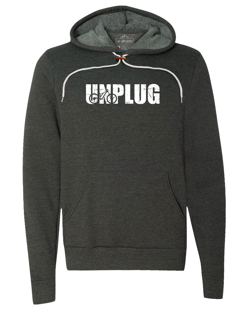 Unplug Mountain Bike Silhouette Premium Super Soft Hooded Sweatshirt