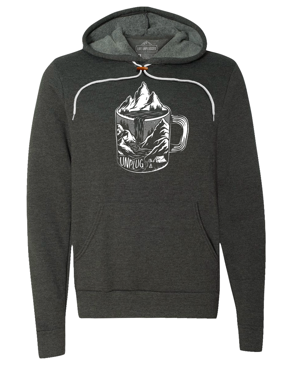 Coffee Mountain Scene Premium Super Soft Hooded Sweatshirt