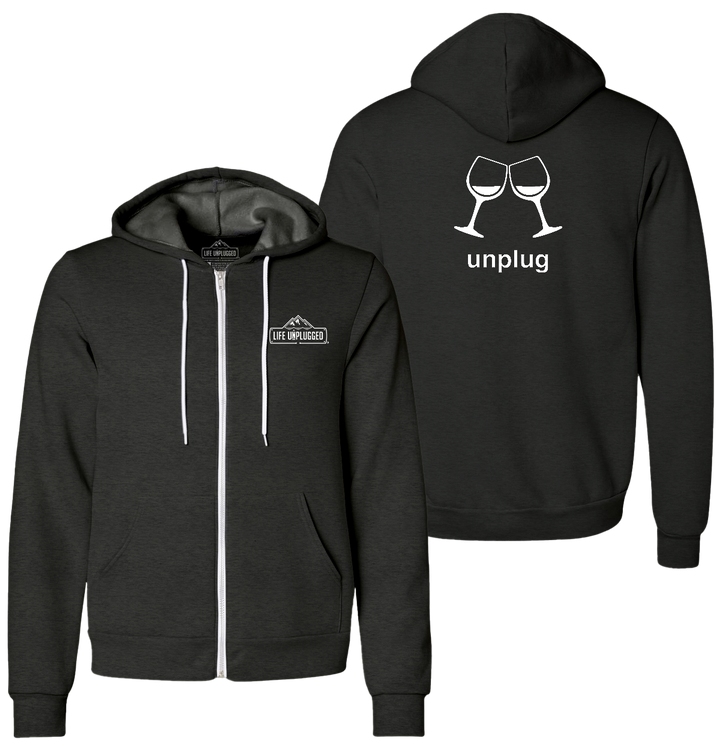 WINE GLASS Supersoft Midweight Zip Up Hoodie