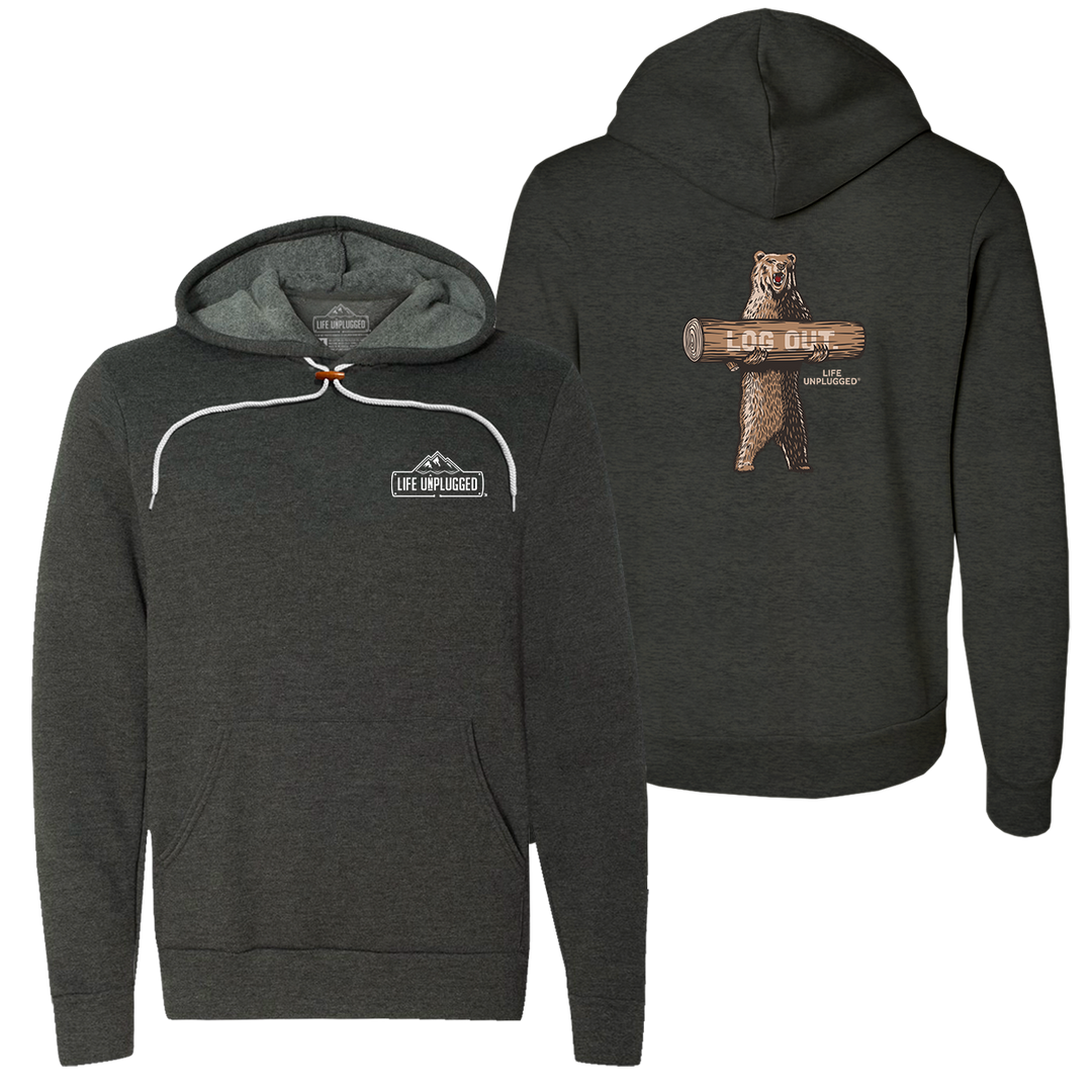 LOG OUT BEAR Super Soft Hoodie