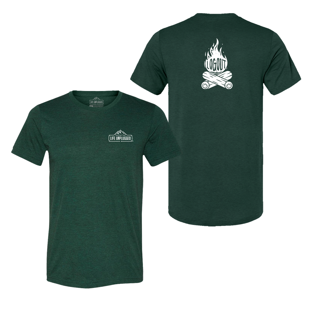 Log Out Campfire Triblend T-Shirt