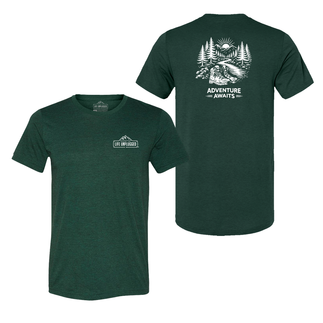 ADVENTURE AWAITS Triblend T-Shirt