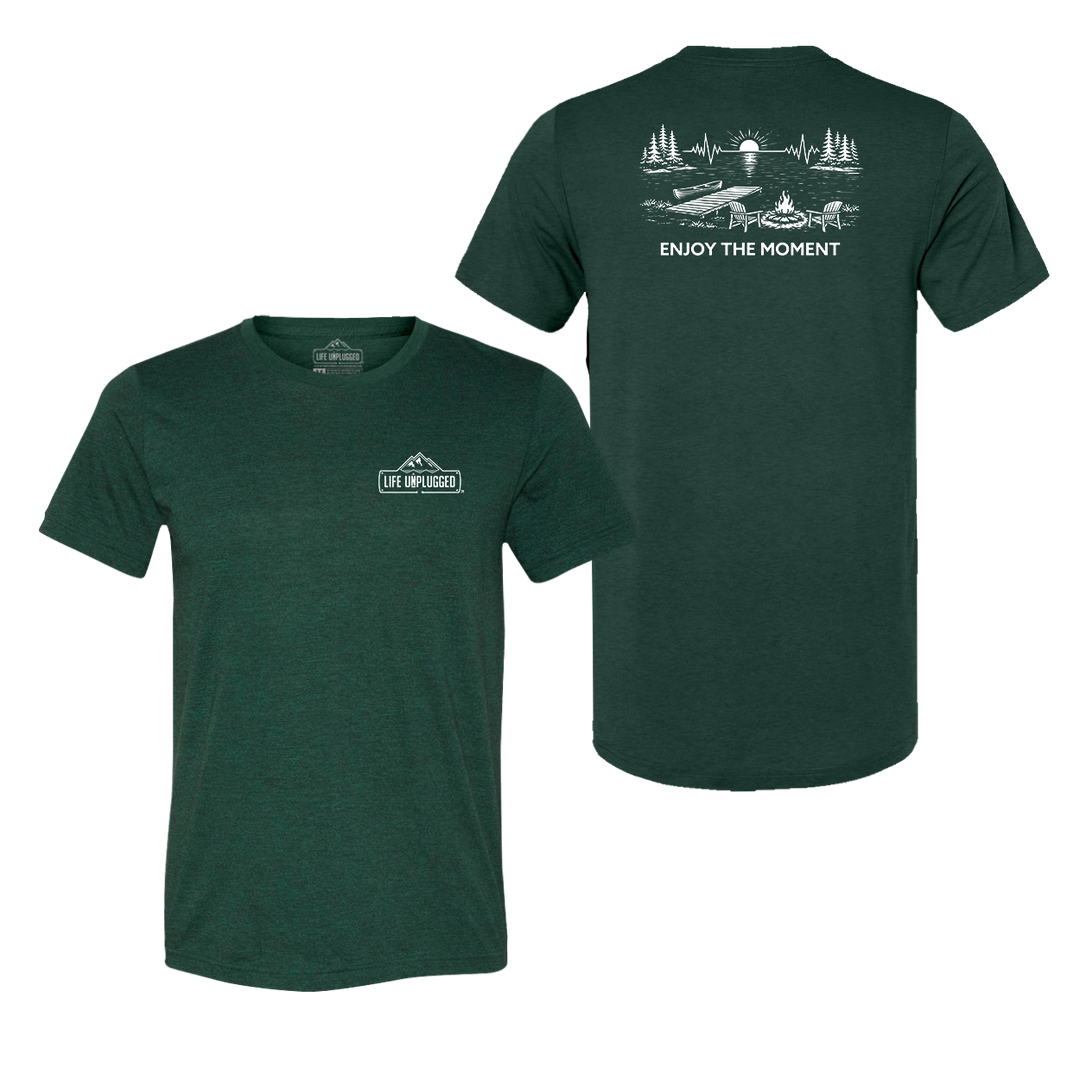ENJOY THE MOMENT (LAKE SCENE) Triblend T-Shirt