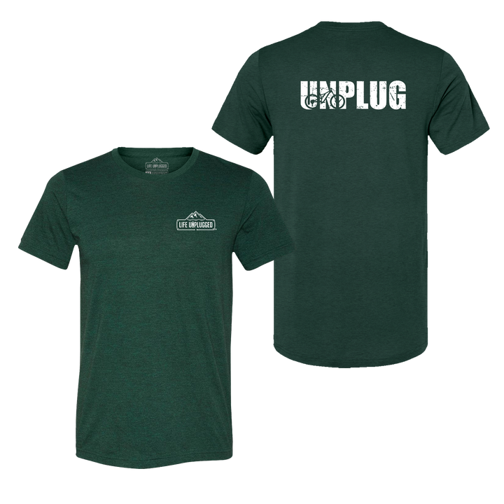 Unplug Mountain Bike Silhouette Triblend T-Shirt