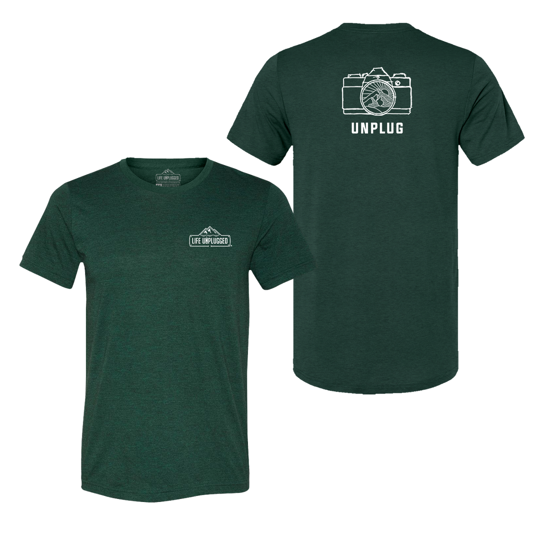 Camera Mountain Lens Triblend T-Shirt