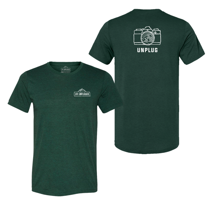 Camera Mountain Lens Triblend T-Shirt