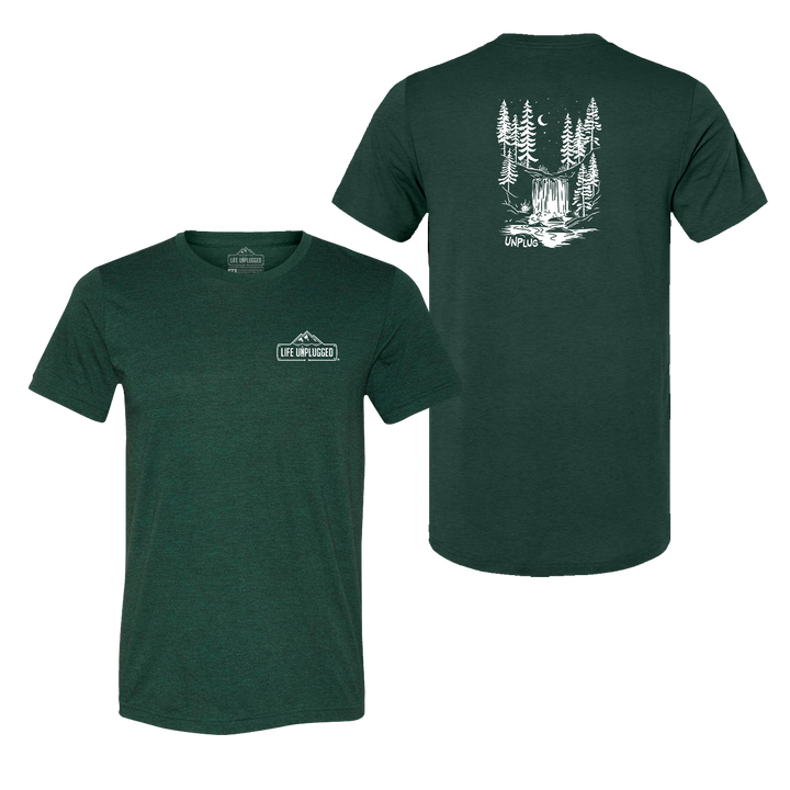 WATERFALL UNDER THE STARS Triblend T-Shirt