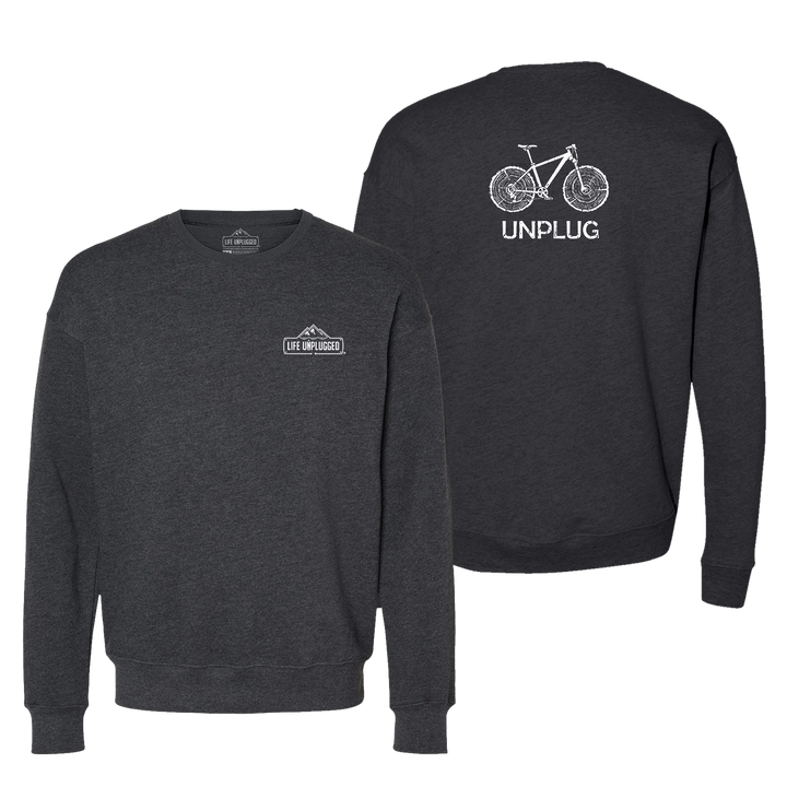 Mountain Bike Tree Stumps Midweight Super Soft Crewneck Sweatshirt