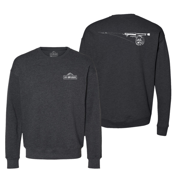 Fly Fishing Mountain Scene Midweight Super Soft Crewneck Sweatshirt