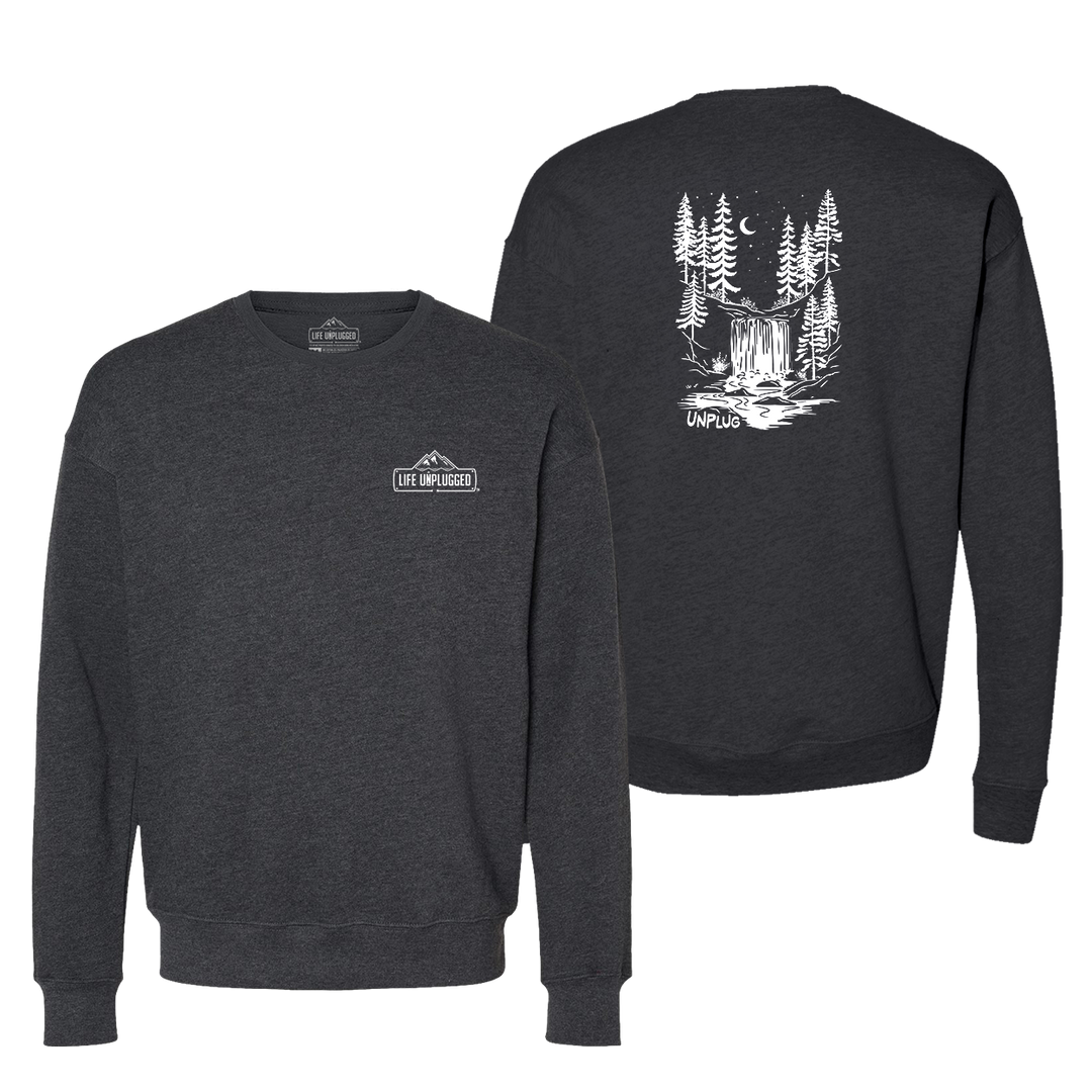 WATERFALL UNDER THE STARS Midweight Super Soft Crewneck Sweatshirt