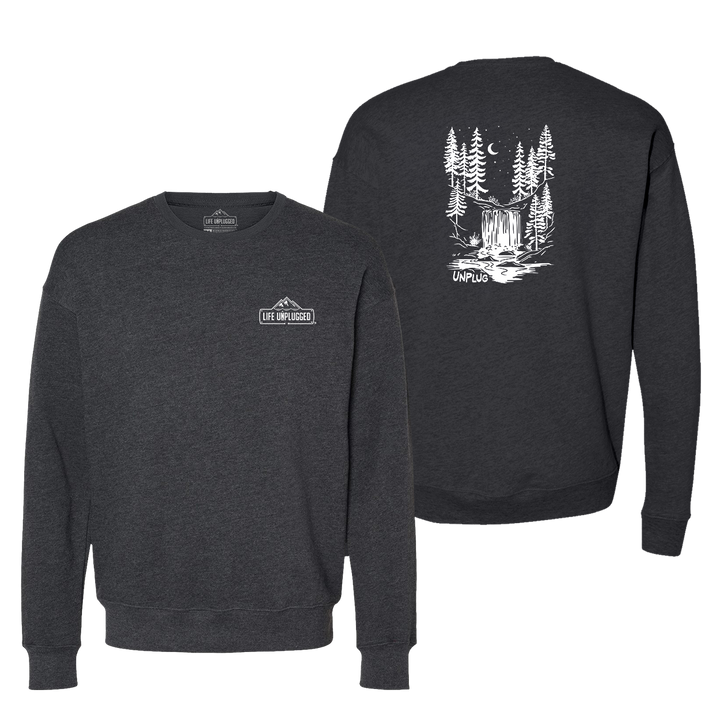 WATERFALL UNDER THE STARS Midweight Super Soft Crewneck Sweatshirt