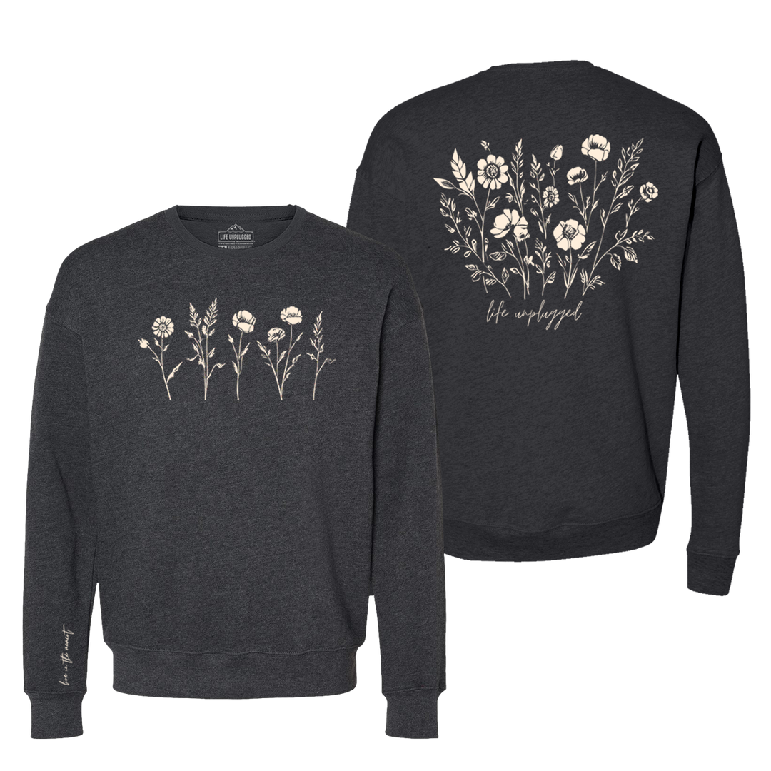 Live in the Moment Wildflower Midweight Super Soft Crewneck