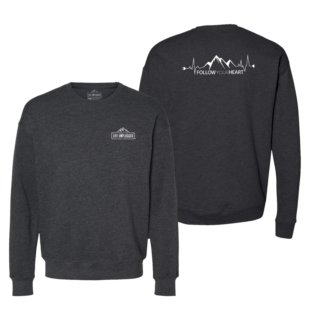 Follow Your Heart Midweight Super Soft Crewneck Sweatshirt