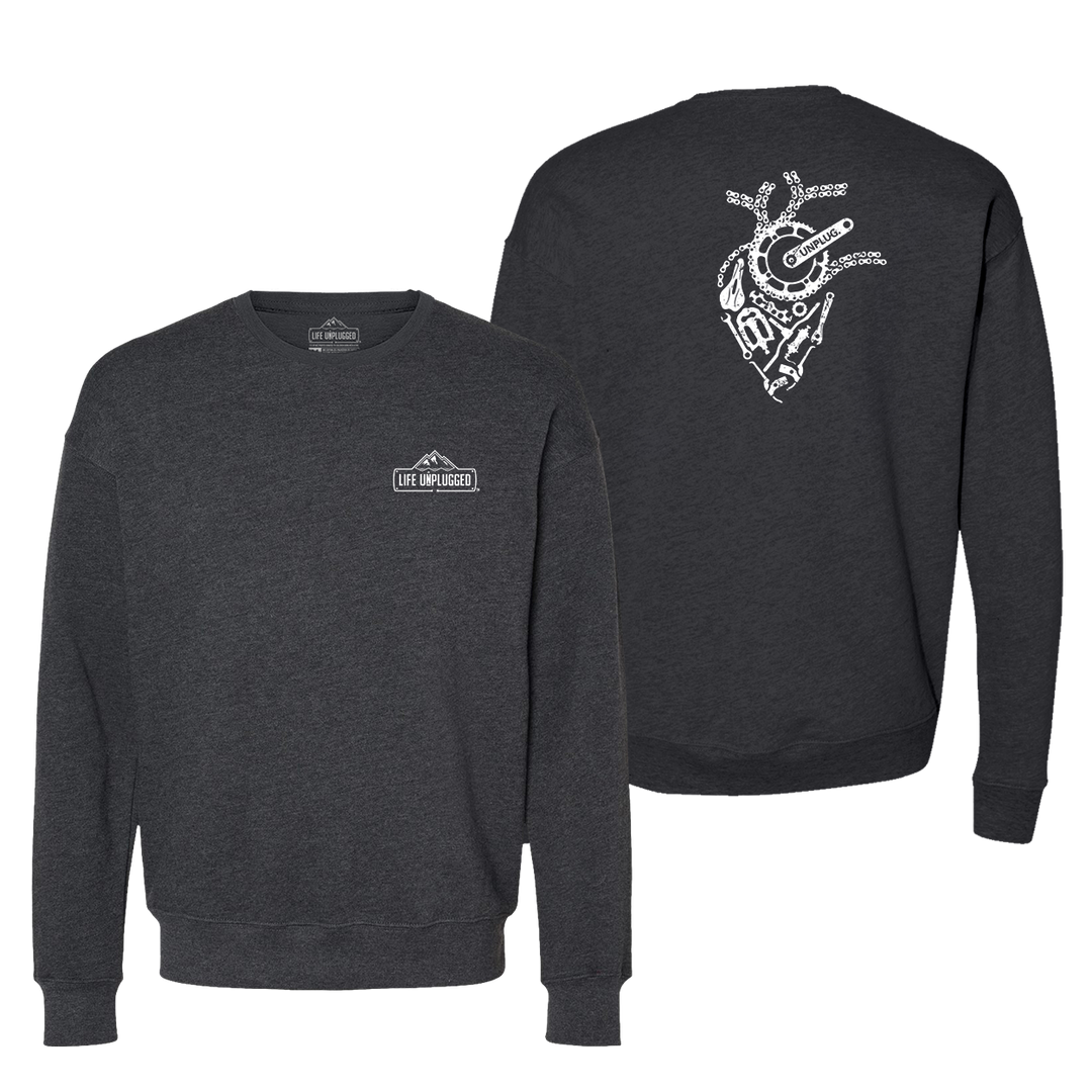Anatomical Heart (Bicycle Parts) Midweight Super Soft Crewneck Sweatshirt