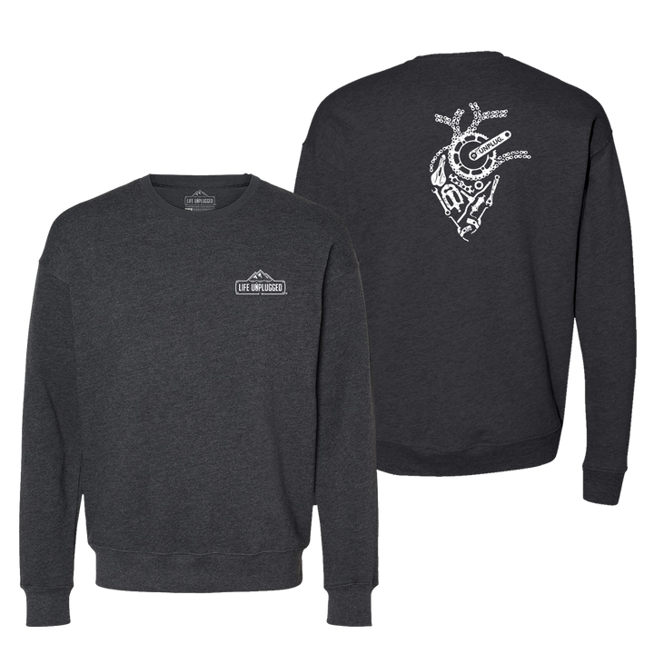 Anatomical Heart (Bicycle Parts) Midweight Super Soft Crewneck Sweatshirt