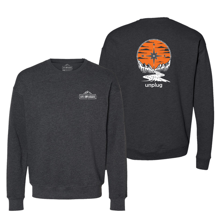 Compass Sunset Midweight Super Soft Crewneck Sweatshirt