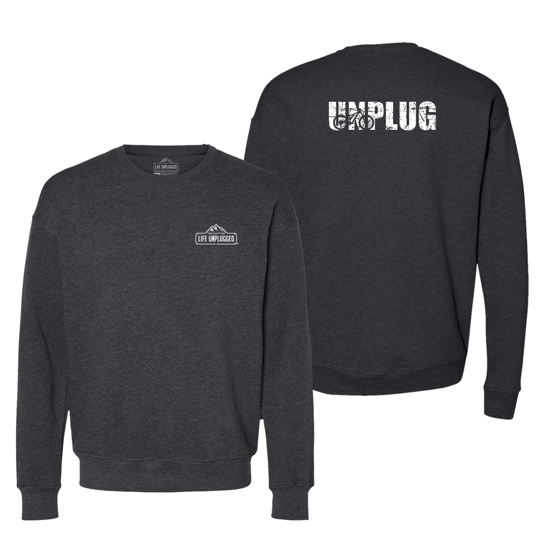 Unplug Mountain Bike Silhouette Midweight Super Soft Crewneck Sweatshirt
