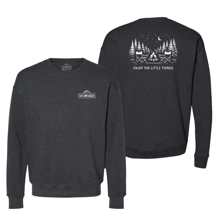 Enjoy The Little Things Campfire scene Midweight Super Soft Crewneck