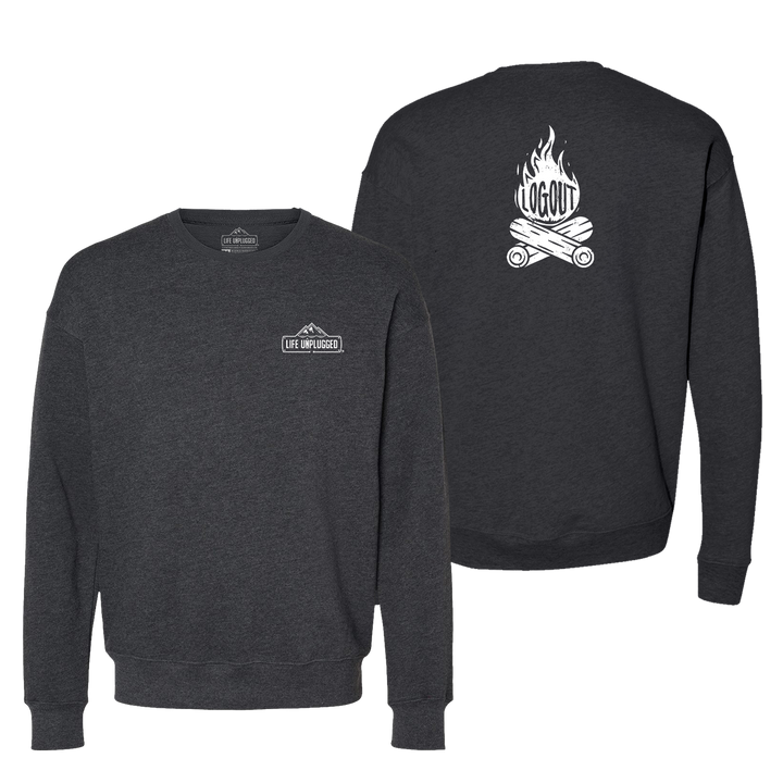 Log Out Campfire Midweight Super Soft Crewneck Sweatshirt