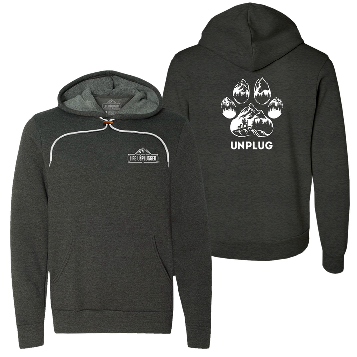 Paw Print Mountain Scene Super Soft Hoodie