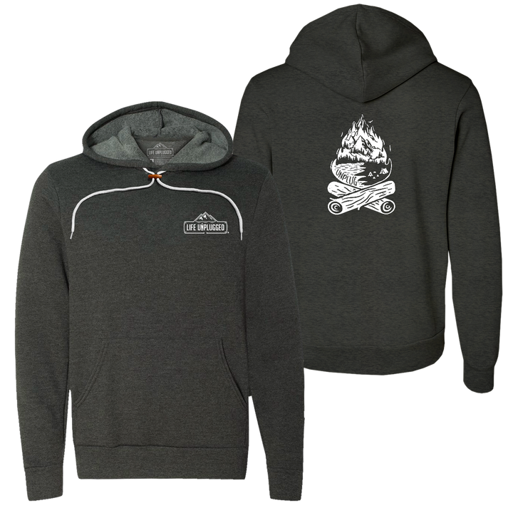 Campfire Mountain scene Super Soft Hoodie
