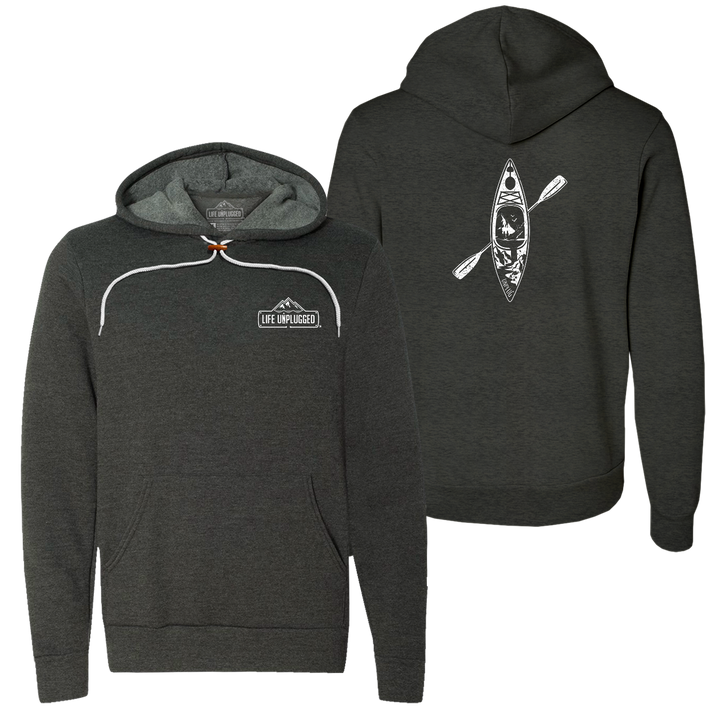 Kayak Mountain Scene Super Soft Hoodie